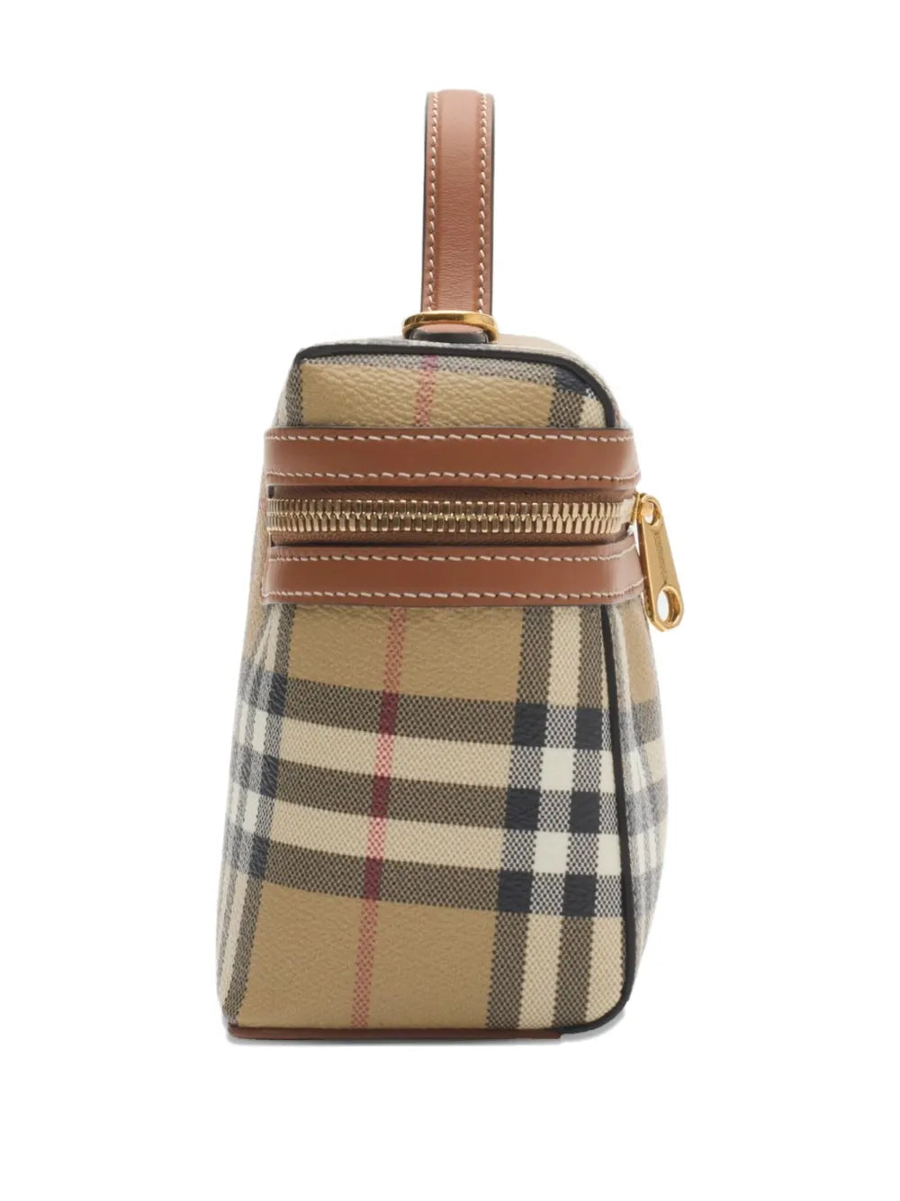 Burberry Check Vanity Bag in Neutrals, detail — The Quiet Edition