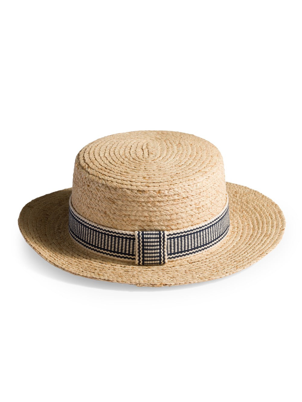 Miu Miu Raffia Hat in Beige, back — The Quiet Edition