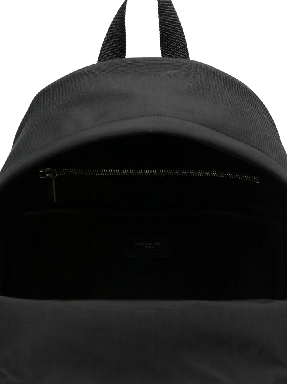 Saint Laurent Zip-Around City Backpack in Black, angle — The Quiet Edition