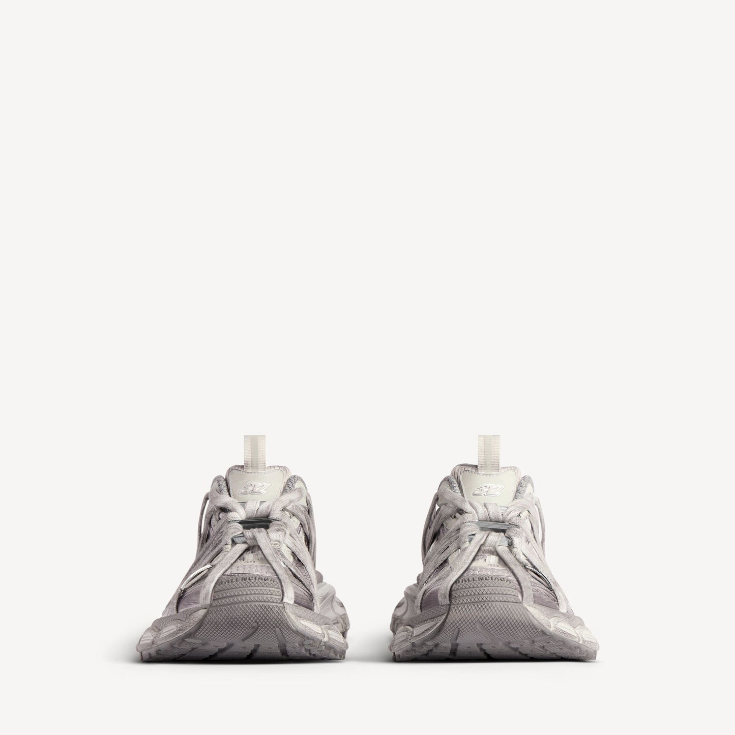 Balenciaga 3XL Extreme Laces sneaker in grey, detail — The Quiet Edition
