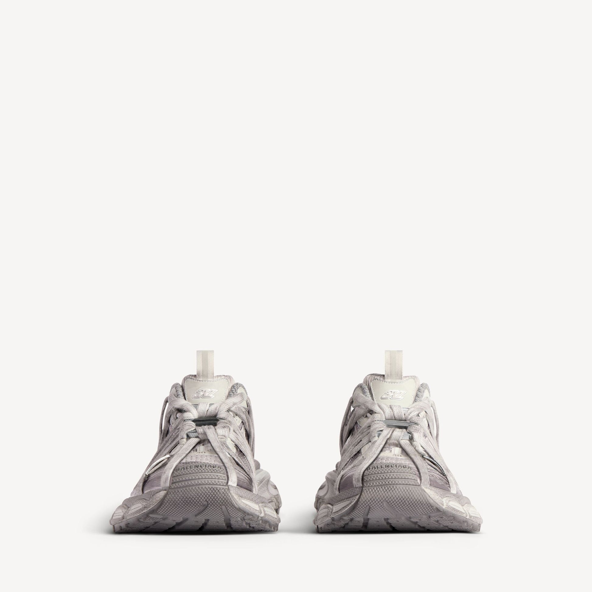 Balenciaga 3XL Extreme Laces sneaker in grey, detail — The Quiet Edition