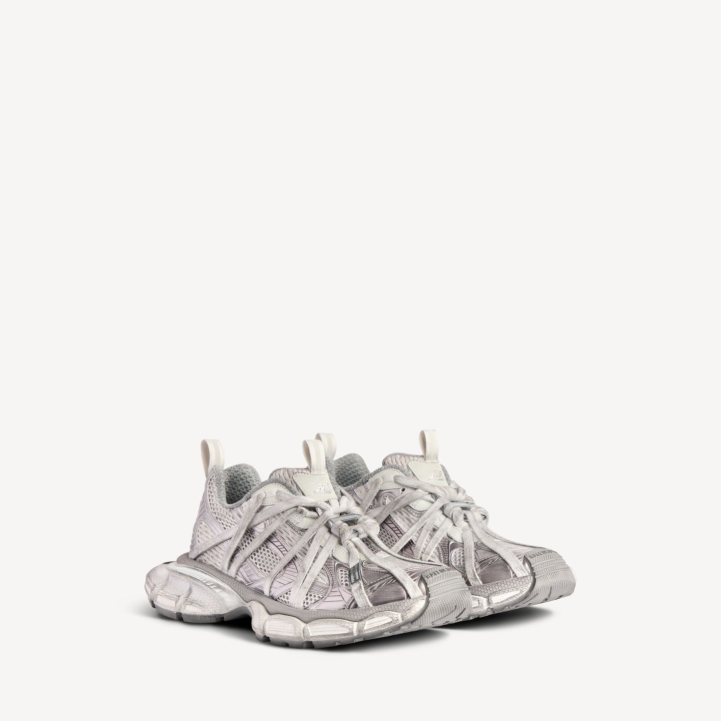 Balenciaga 3XL Extreme Laces sneaker in grey, detail — The Quiet Edition