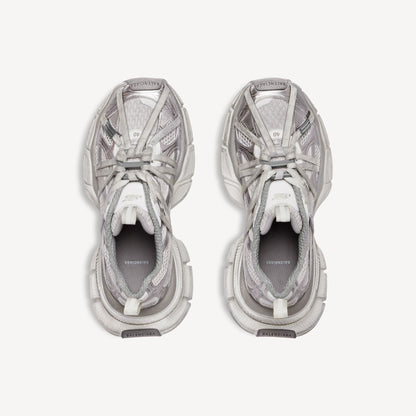 Balenciaga 3XL Extreme Laces sneaker in grey, top view — The Quiet Edition