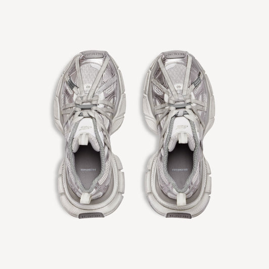 Balenciaga 3XL Extreme Laces sneaker in grey, top view — The Quiet Edition