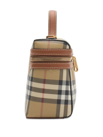 Burberry Check Vanity Bag in Neutrals, detail — The Quiet Edition