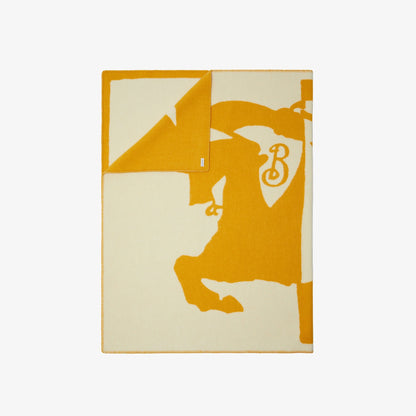 Burberry EKD Jacquard Wool Blanket in Yellow, extra — The Quiet Edition