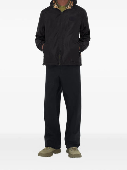 Burberry Reversible Check Hooded Jacket, worn reverse side in black | The Quiet Edition