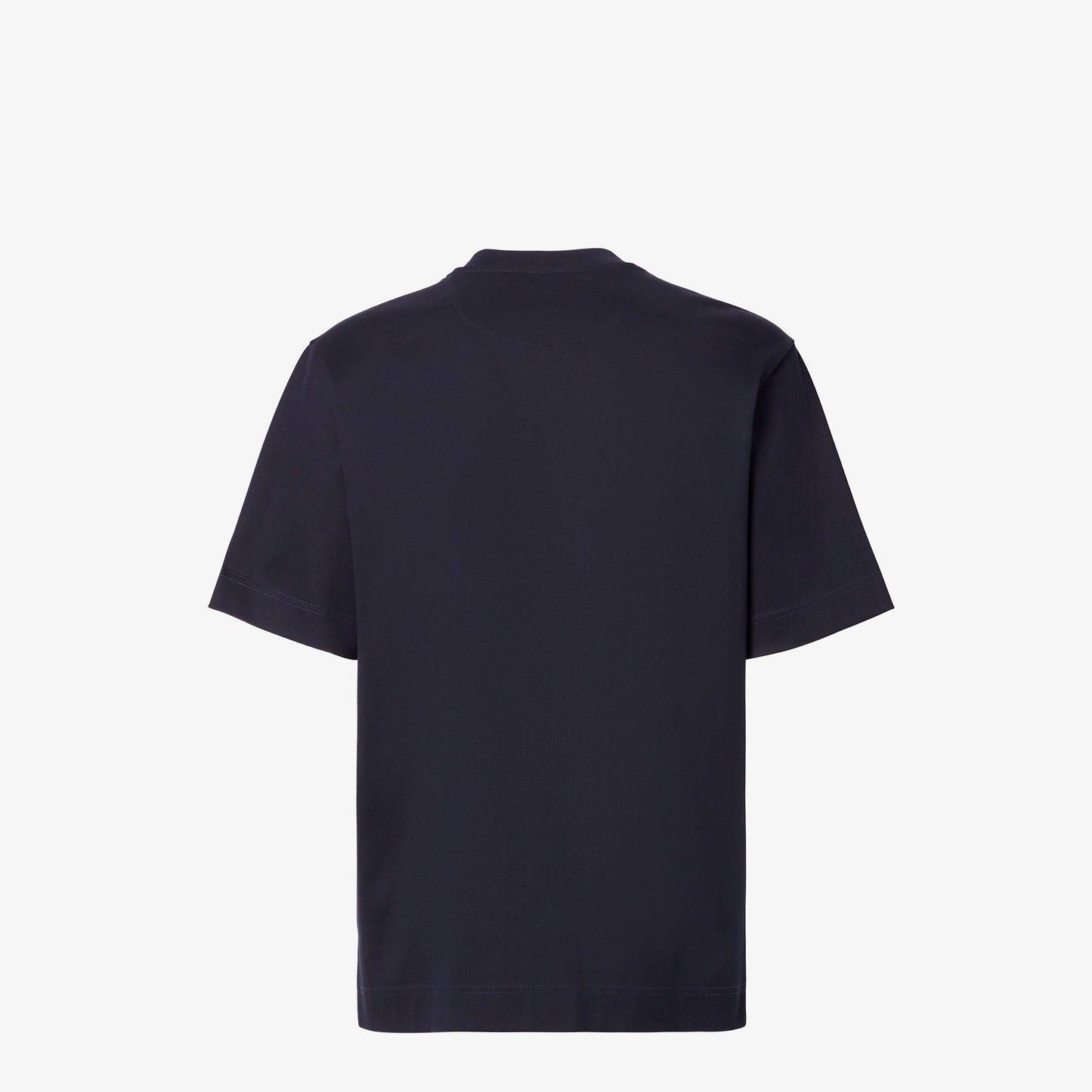 Fendi comic logo t-shirt in navy, back view — The Quiet Edition