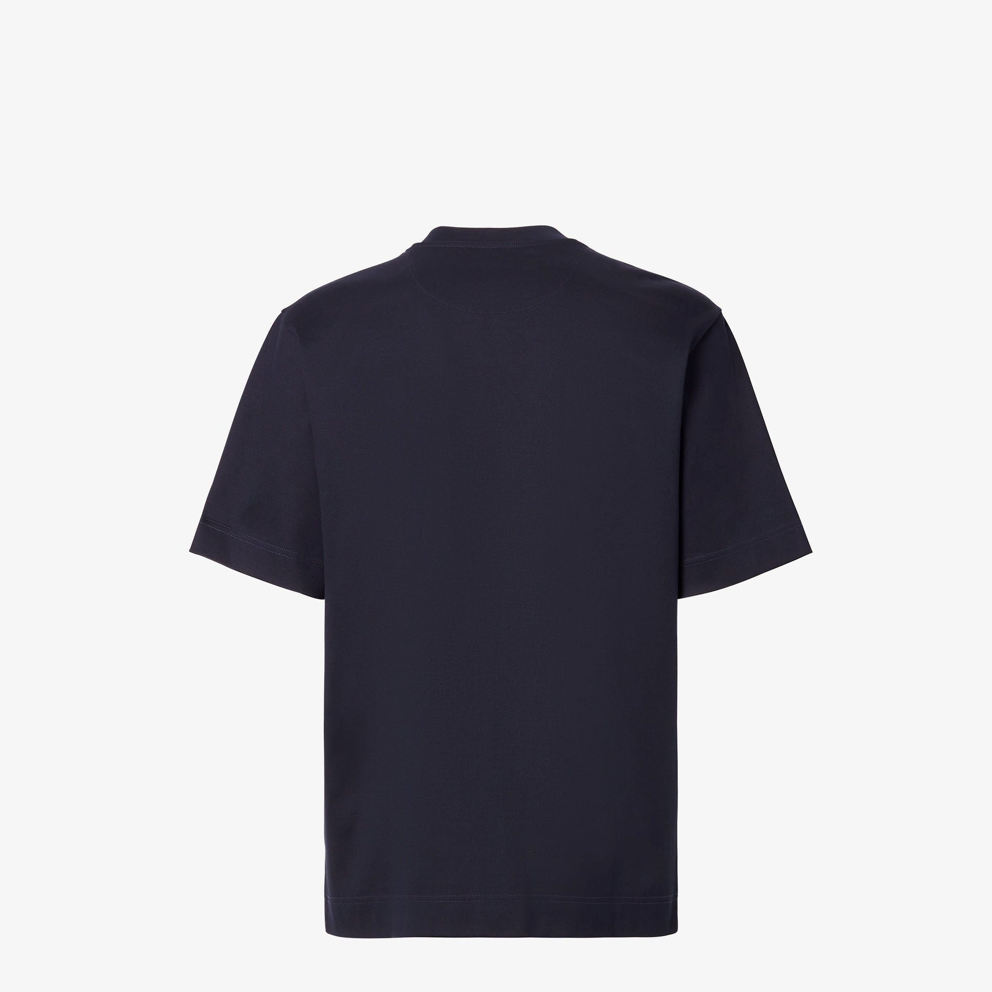 Fendi comic logo t-shirt in navy, back view — The Quiet Edition