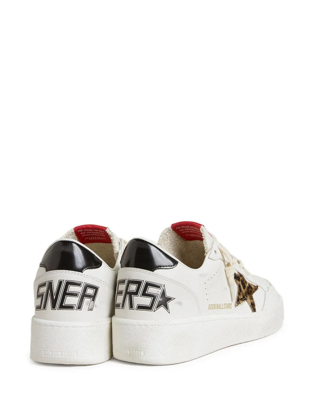 Golden Goose Ball Star leather sneakers, back view with heel branding — The Quiet Edition
