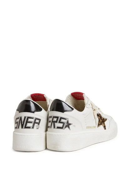 Golden Goose Ball Star leather sneakers, back view with heel branding — The Quiet Edition