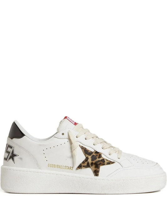 Golden Goose Ball Star leather sneakers, side view — The Quiet Edition