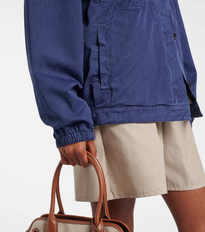 Miu Miu Cotton Twill Blouson Jacket, elasticated cuff detail | The Quiet Edition