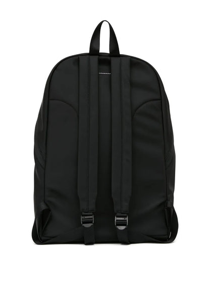 MM6 Maison Margiela Numbers-Patch Backpack in Black, detail — The Quiet Edition