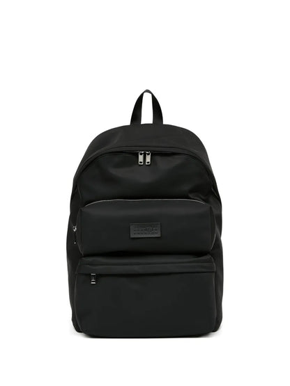 MM6 Maison Margiela Numbers-Patch Backpack in Black, front — The Quiet Edition