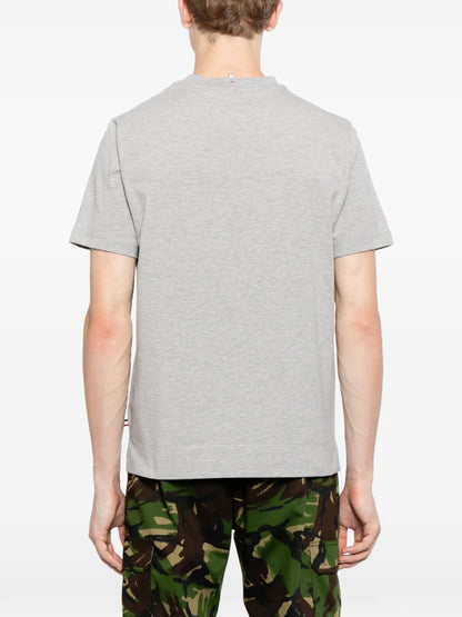 Moncler Grenoble Logo T-Shirt Set of Three in Grey/White/Black, angle — The Quiet Edition