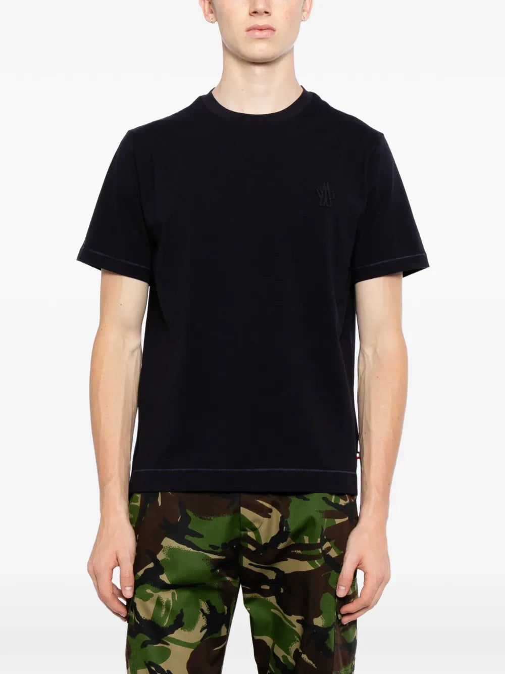 Moncler Grenoble Logo T-Shirt Set of Three in Grey/White/Black, interior — The Quiet Edition