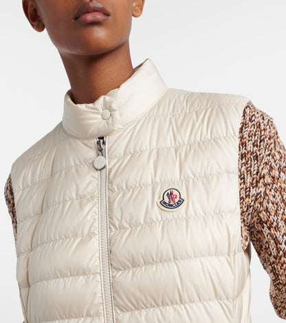 Moncler Igens Down Vest, collar and logo patch detail | The Quiet Edition