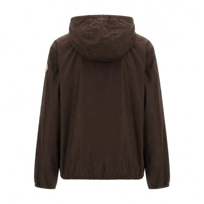 Moncler Women's Brown Fegeos Blouson Jacket in Brown, front product — The Quiet Edition
