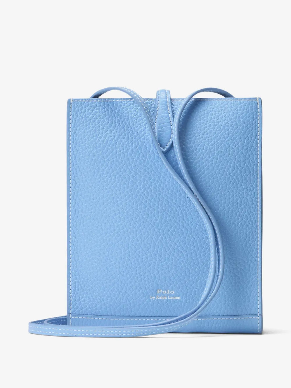 Polo Ralph Lauren Polo Play Leather Crossbody Bag in Blue, back — The Quiet Edition