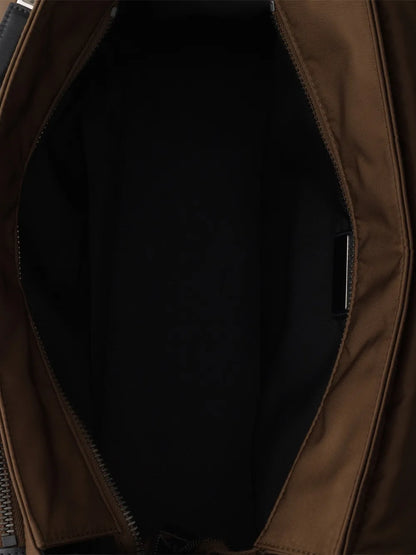 Prada Explore Re-Nylon and Leather Bag in Brown, extra — The Quiet Edition