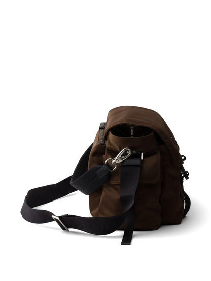 Prada Explore Re-Nylon and Leather Bag in Brown, interior — The Quiet Edition
