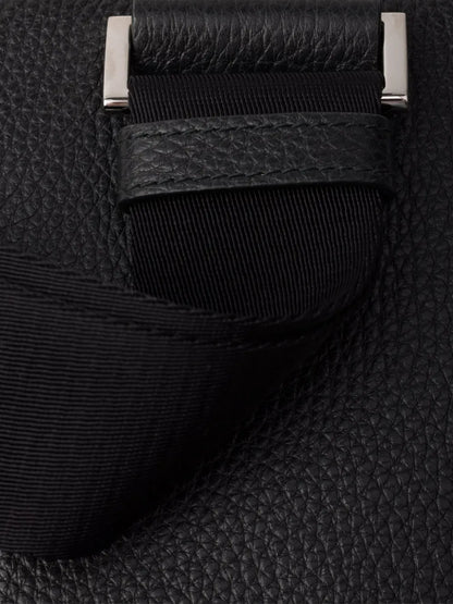Prada Leather Phone Case in Black, angle — The Quiet Edition