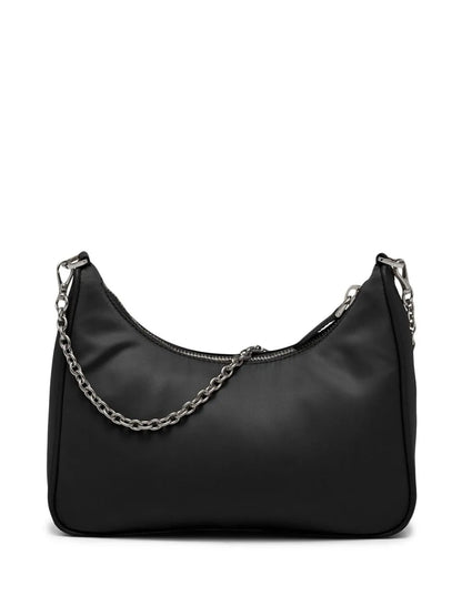 Prada Re-Edition 2005 Re-Nylon Bag in Black, side — The Quiet Edition