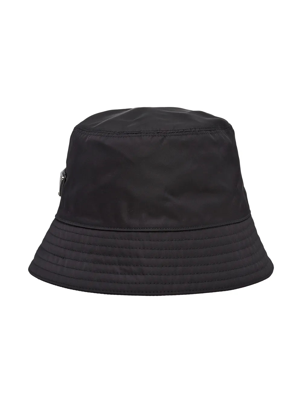Prada Re-Nylon Bucket Hat in Black, back — The Quiet Edition