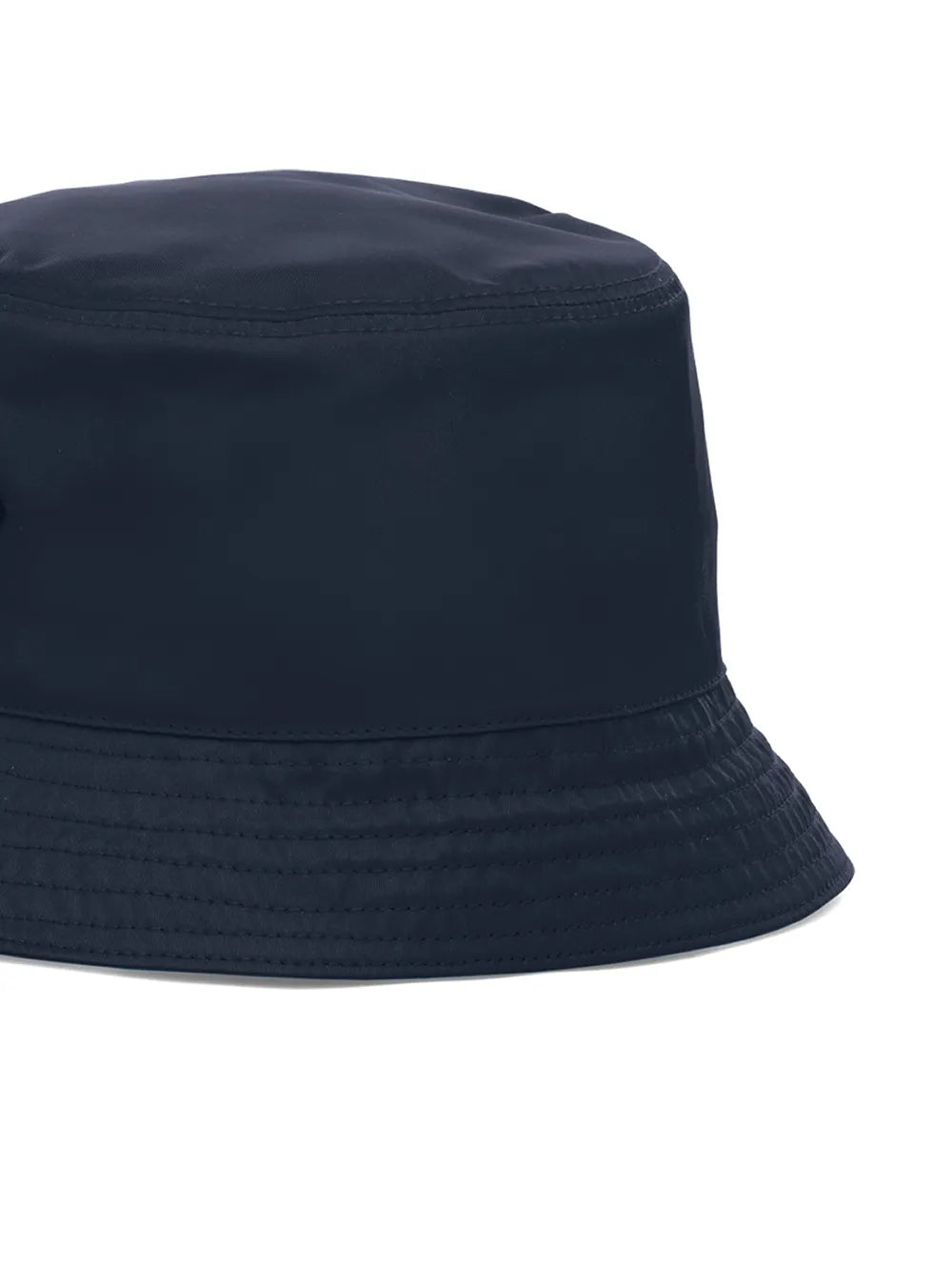Prada Re-Nylon Bucket Hat in Navy, back — The Quiet Edition