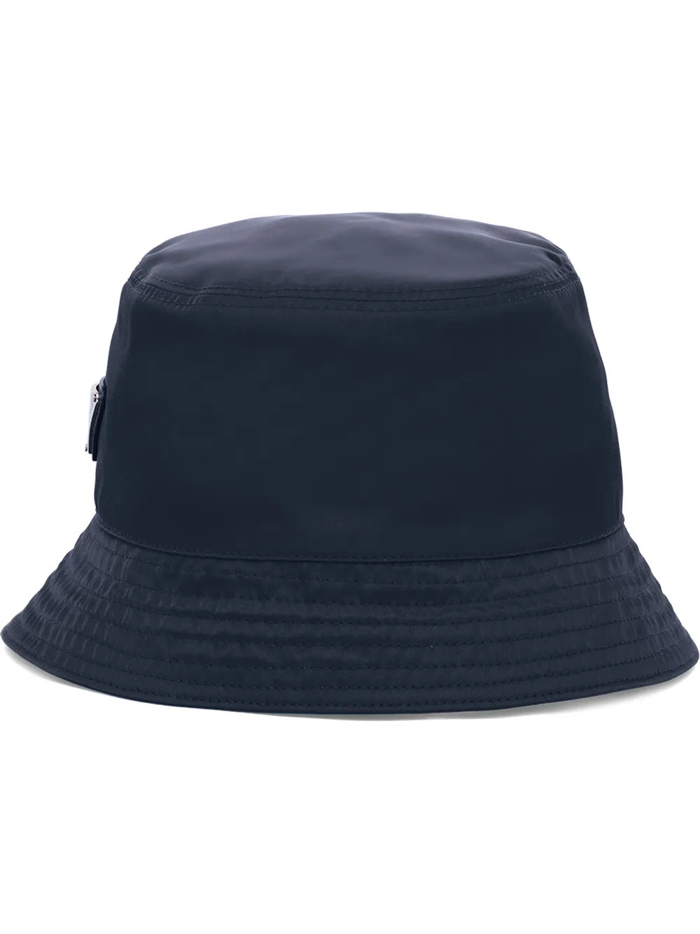 Prada Re-Nylon Bucket Hat in Navy, front — The Quiet Edition
