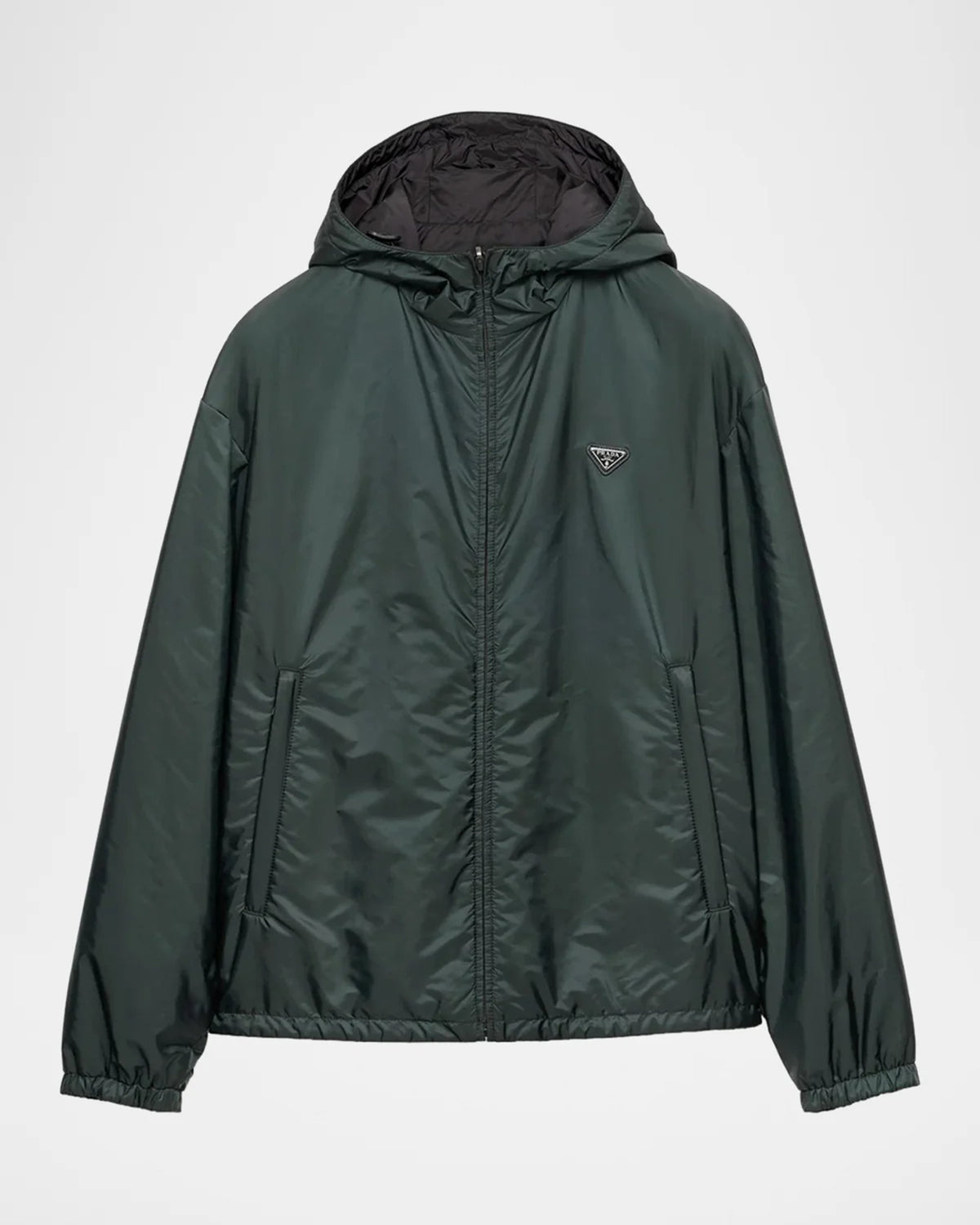 Prada Reversible Re-Nylon Jacket in green, front view