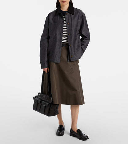 Prada Route Leather Tote Bag in Black, interior — The Quiet Edition