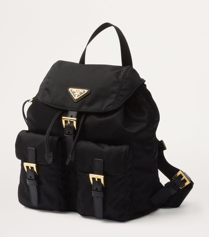 Prada Small Re-Edition 1978 Backpack in Black, back — The Quiet Edition