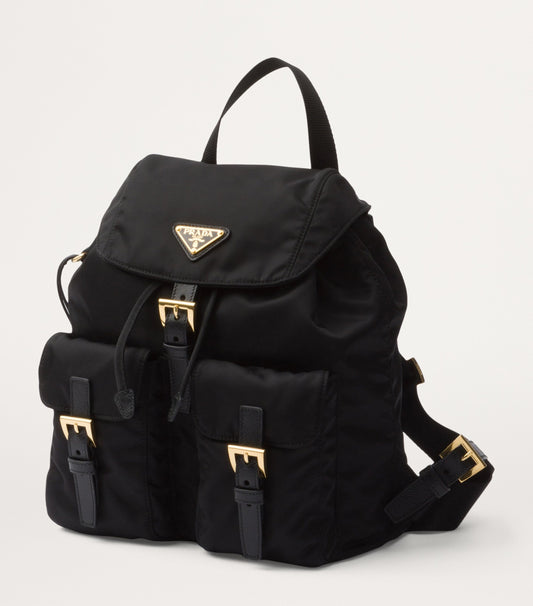 Prada Small Re-Edition 1978 Backpack in Black, back — The Quiet Edition
