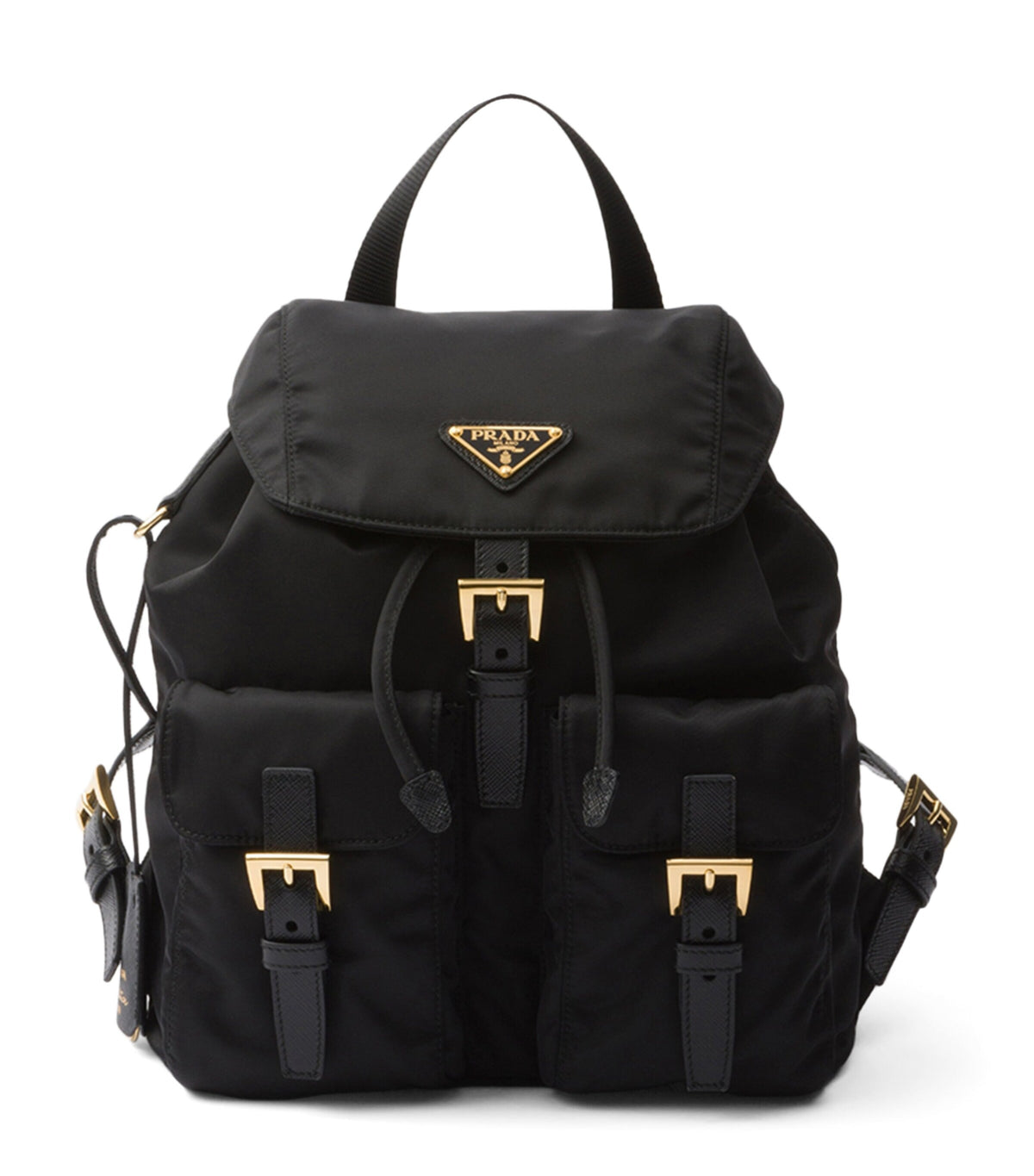 Prada Small Re-Edition 1978 Backpack in Black, front — The Quiet Edition