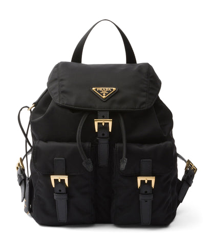 Prada Small Re-Edition 1978 Backpack in Black, front — The Quiet Edition