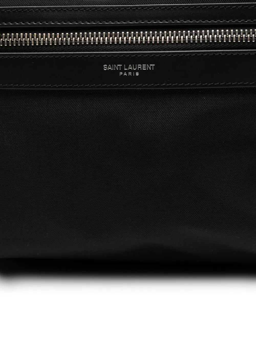 Saint Laurent Zip-Around City Backpack in Black, side — The Quiet Edition