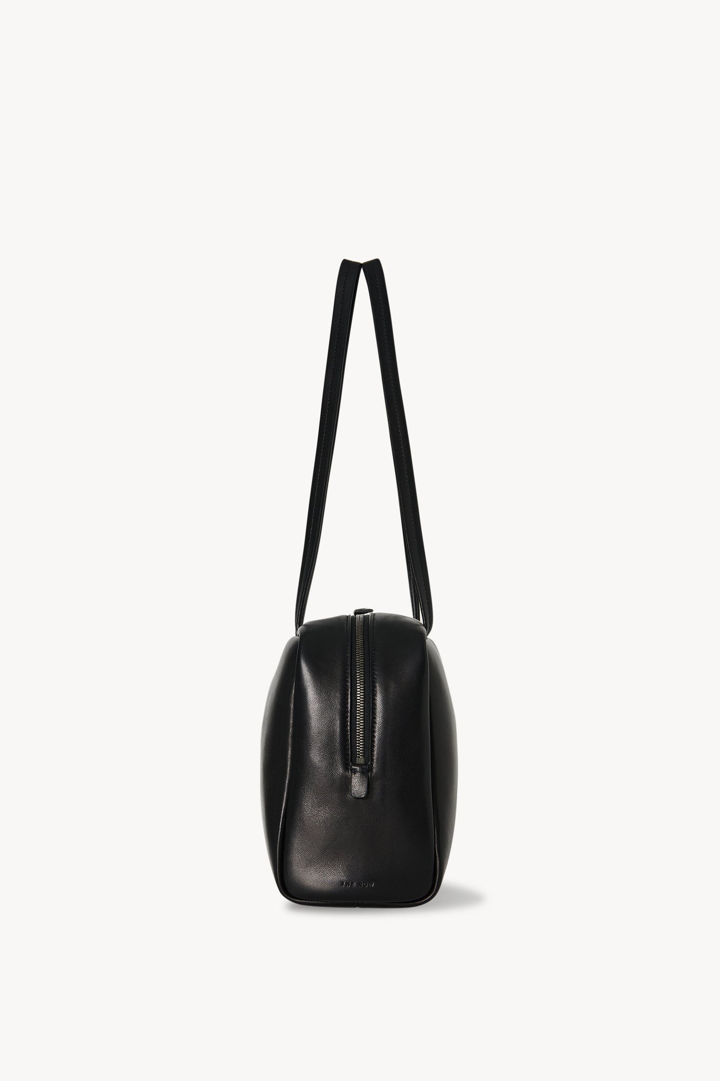 The Row Astra Bowling Bag in Black, side — The Quiet Edition