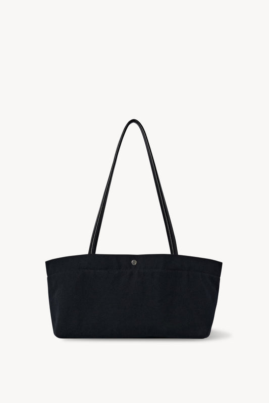 The Row Idaho Shoulder Bag in Black, front view — The Quiet Edition
