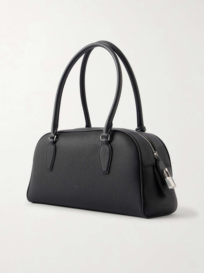 The Row Small E/W India Bag in Black, back view | The Quiet Edition