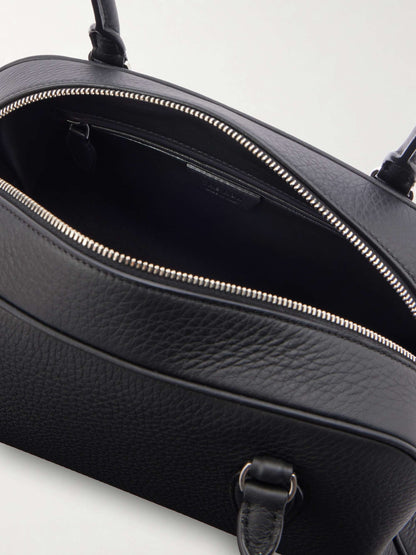 The Row Small E/W India Bag in Black, interior view | The Quiet Edition