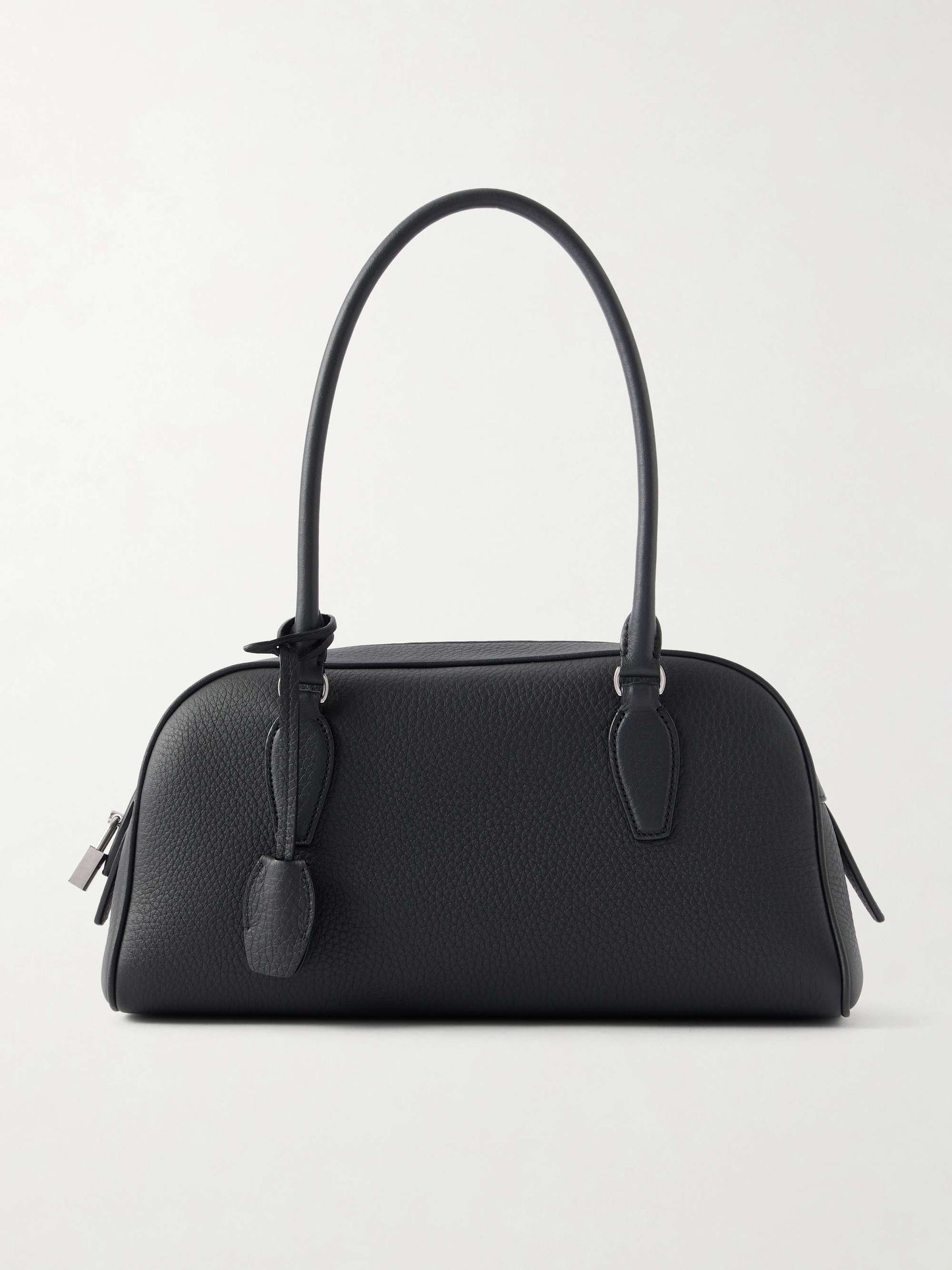 The Row Small E/W India Bag in Black, front view | The Quiet Edition