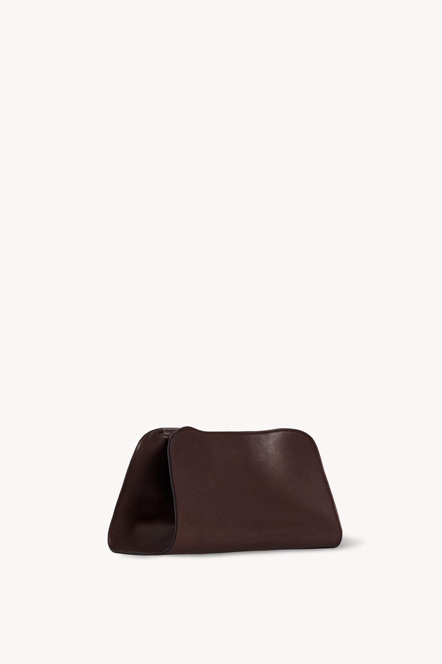 The Row Peggy Clutch in Burgundy, back — The Quiet Edition