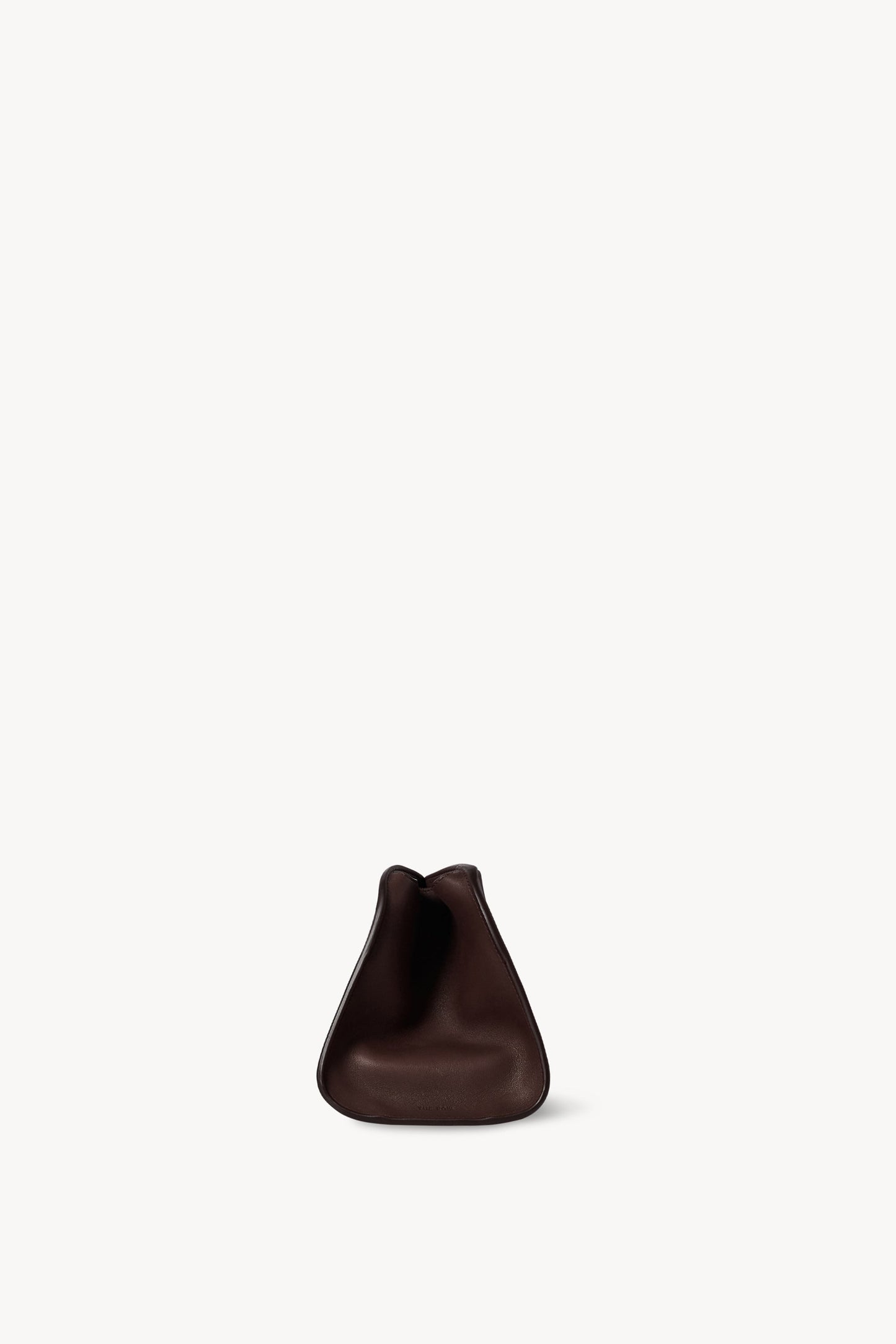 The Row Peggy Clutch in Burgundy, side — The Quiet Edition