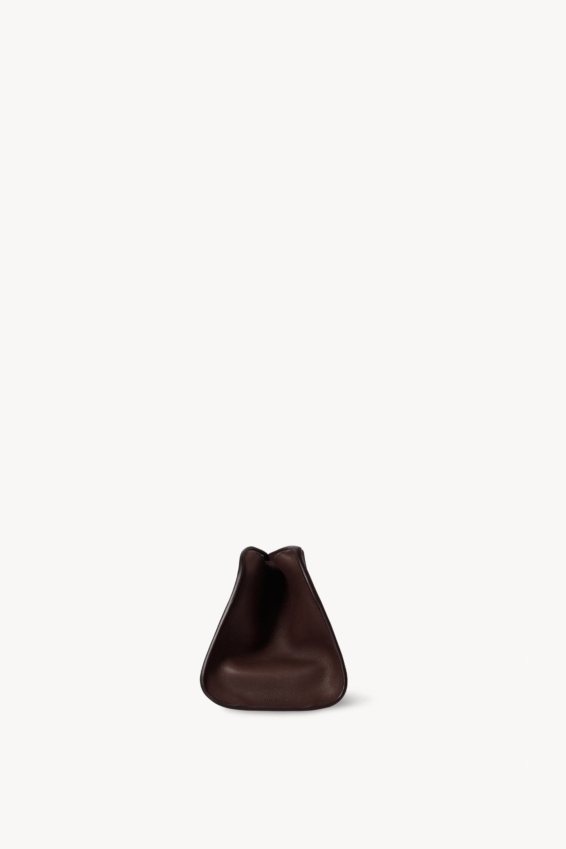 The Row Peggy Clutch in Burgundy, side — The Quiet Edition