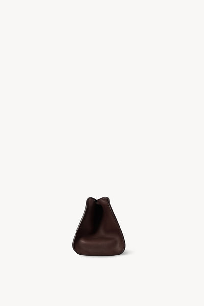 The Row Peggy Clutch in Burgundy, side — The Quiet Edition