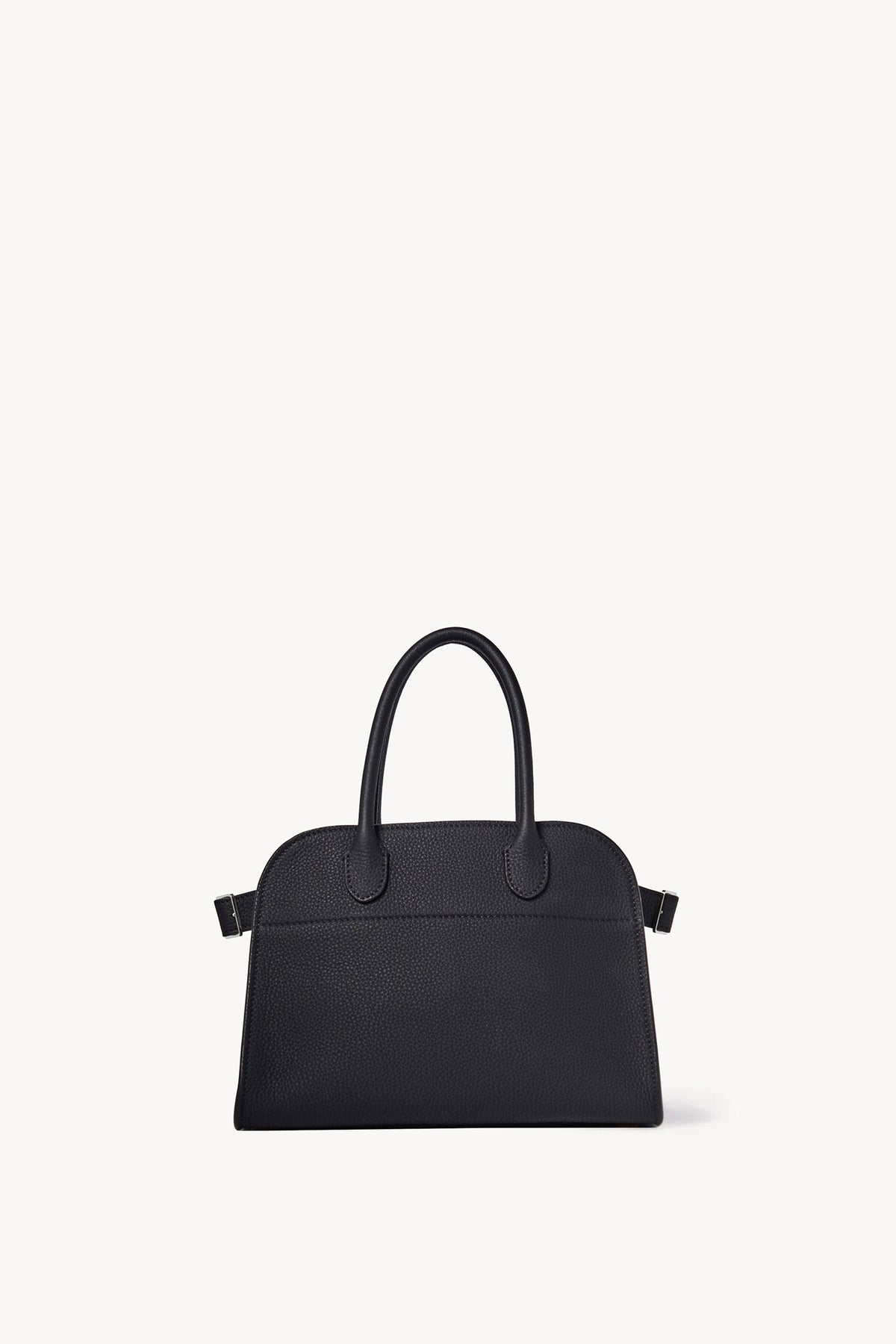 The Row Soft Margaux 10 Bag in Black, front view — The Quiet Edition