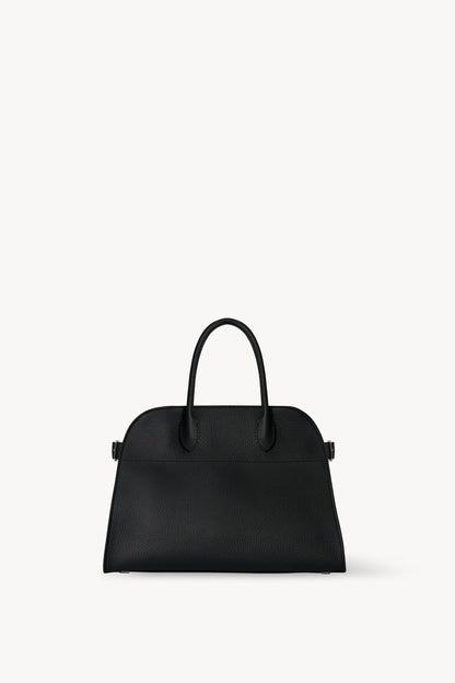 The Row Soft Margaux 12 Bag in Black, front view — The Quiet Edition