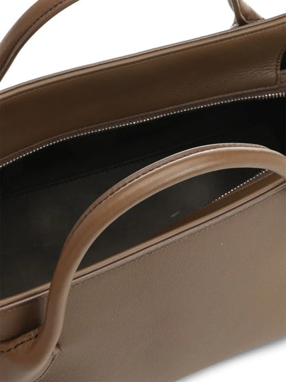 The Row Terrasse Bauletto Leather Bag in Brown, back — The Quiet Edition